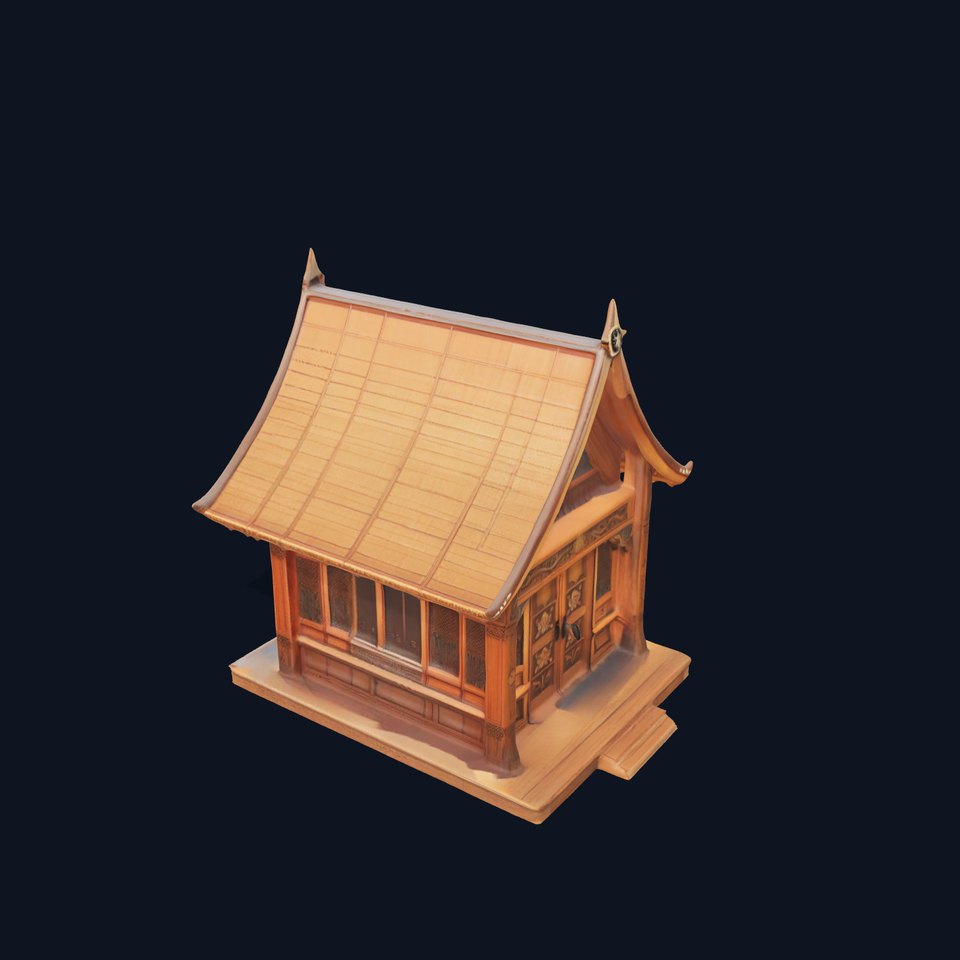 Ornate Wooden Pavilion model pack